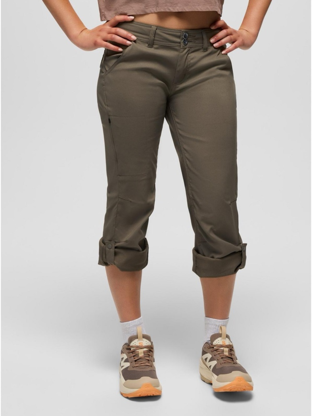 Prana Halle Women’s Olive Green Straight-Leg Outdoor Pants - Picture 2 of 4